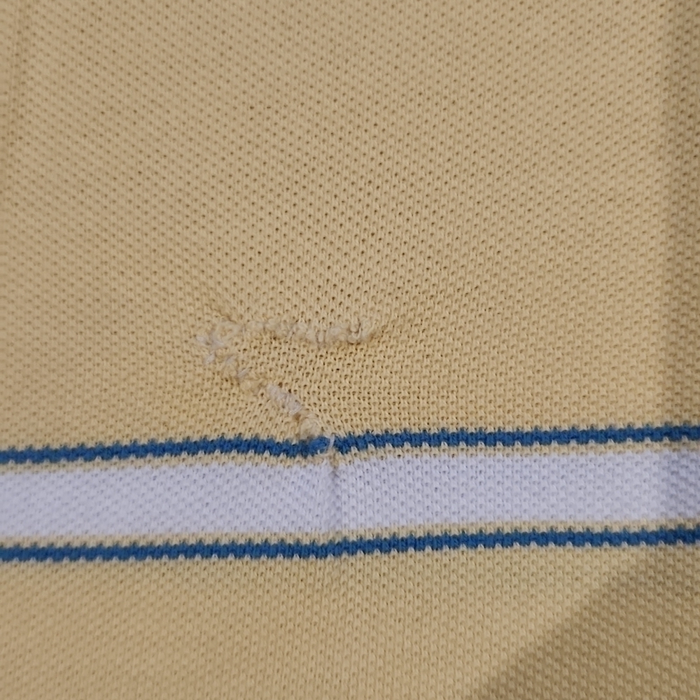 3/$20 Tommy Hilfiger Yellow Stripes Polo Shirt - Picture 4 of 9